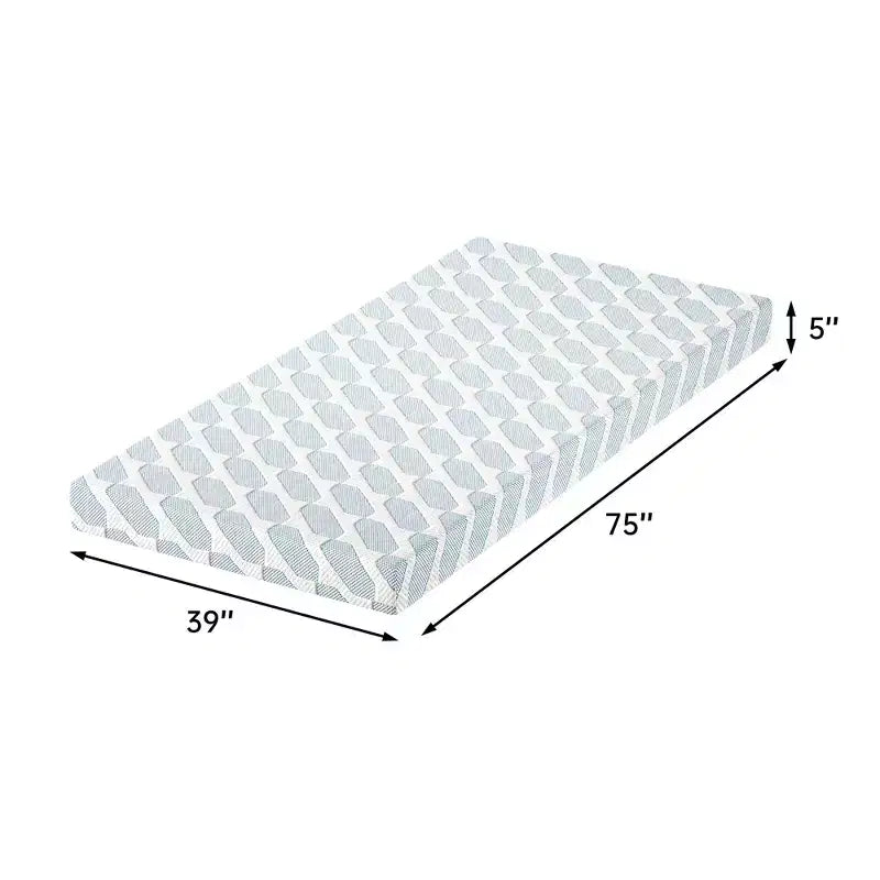 EHMKNP Matelas de 5 pouces pour lits jumeaux/jumeaux XL/doubles pour adultes adolescents célibataires, matelas en mousse à mémoire de forme rafraîchissante, housse amovible lavable, fermeté moyenne