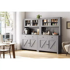 Armoire de cuisine avec support pour micro-ondes, armoire de type « hutch » autoportante avec buffet, grandes armoires de rangement pour cuisine, salle à manger