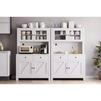 Armoire de cuisine avec support pour micro-ondes, armoire de type « hutch » autoportante avec buffet, grandes armoires de rangement pour cuisine, salle à manger