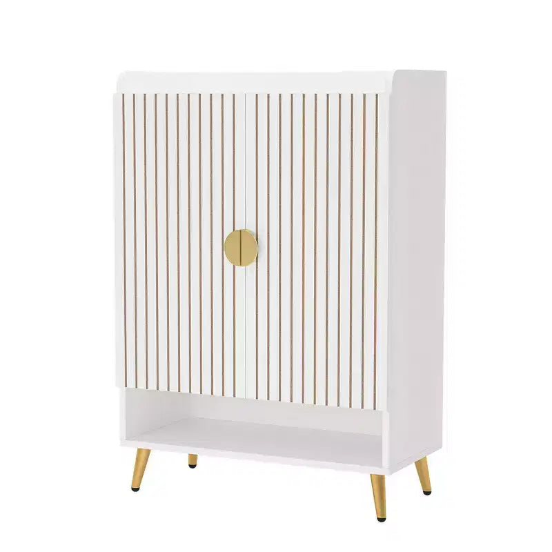 TUYOHW 7-Tier Shoe Cabinet,Large Capacity Shoe Storage Organizer with Adjustable Shelves & Doors,Freestanding Entryway Cabinet for 20+ Pairs,White