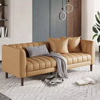Canapé 3 places rayé | Orange Autres matériaux | Pour salon, appartement