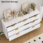Commode en bois pour chambre à coucher, commode à tiroirs cannelée, commodes modernes en bois pour placard, organisateur de rangement de meubles de chambre à coucher