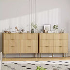 Commode en bois pour chambre à coucher, commode à tiroirs cannelée, commodes modernes en bois pour placard, organisateur de rangement de meubles de chambre à coucher