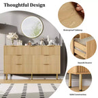 Commode en bois pour chambre à coucher, commode à tiroirs cannelée, commodes modernes en bois pour placard, organisateur de rangement de meubles de chambre à coucher