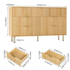 Commode en bois pour chambre à coucher, commode à tiroirs cannelée, commodes modernes en bois pour placard, organisateur de rangement de meubles de chambre à coucher