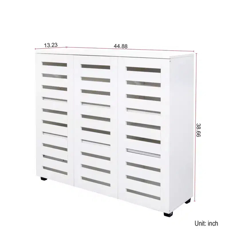 TUYOHW Armoire à chaussures en bois à 5 niveaux avec étagères réglables, range-chaussures à portes persiennes, organisateur de chaussures multi-scènes pour les espaces de vie de la maison