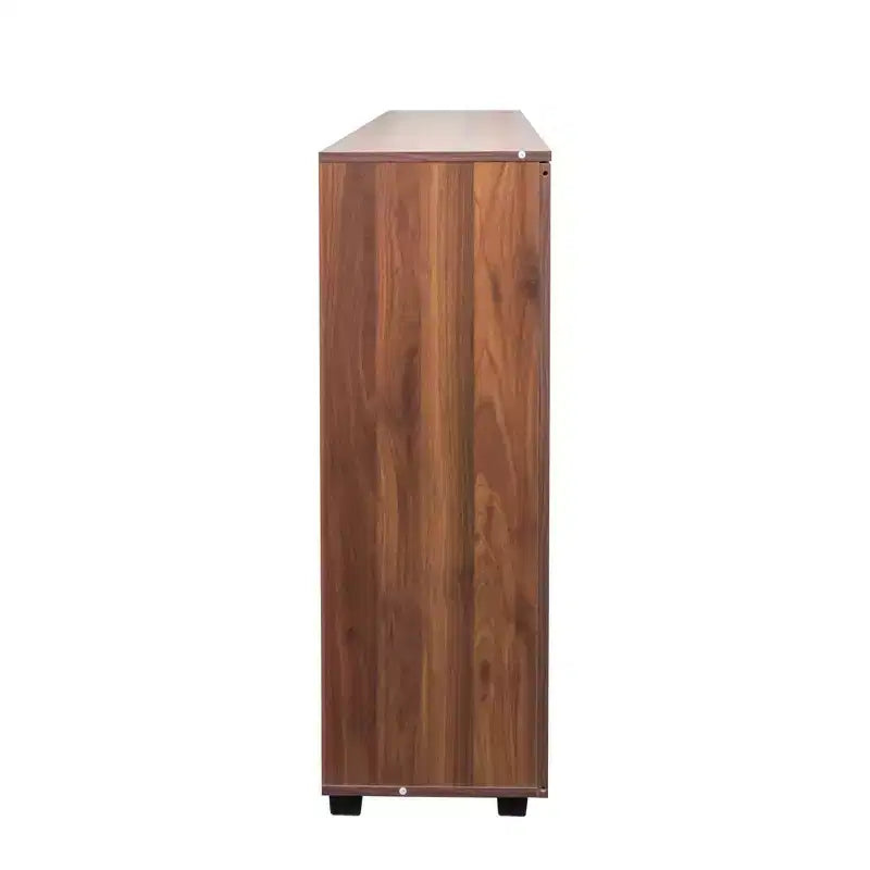 TUYOHW Armoire à chaussures en bois à 5 niveaux avec étagères réglables, range-chaussures à portes persiennes, organisateur de chaussures multi-scènes pour les espaces de vie de la maison