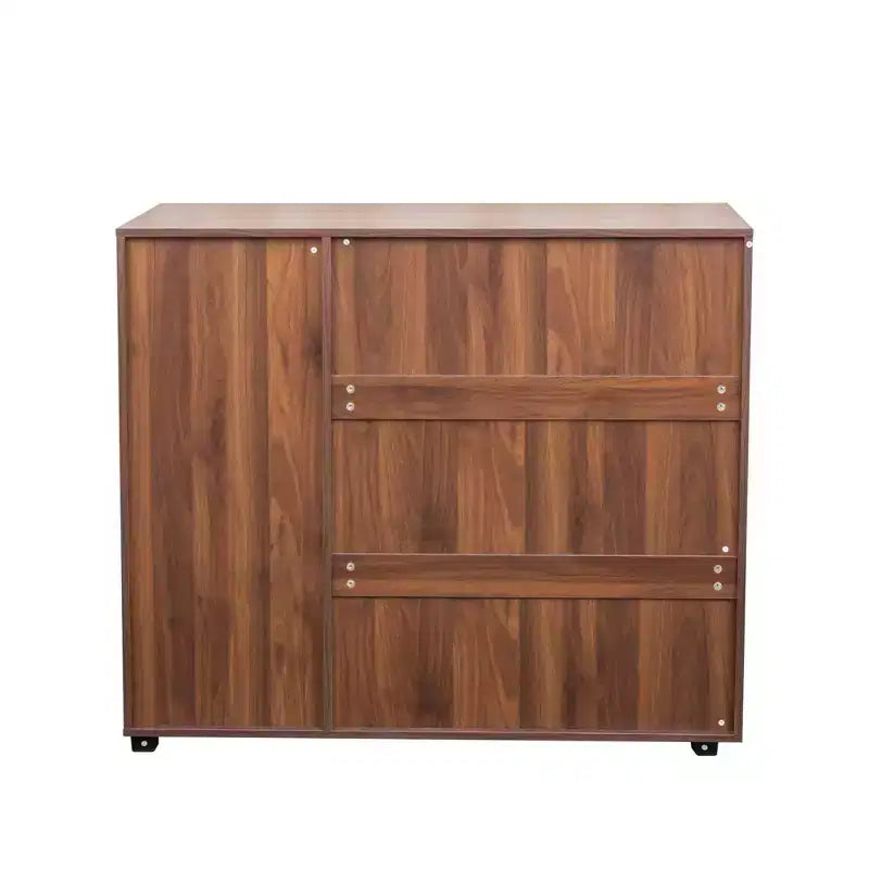 TUYOHW Armoire à chaussures en bois à 5 niveaux avec étagères réglables, range-chaussures à portes persiennes, organisateur de chaussures multi-scènes pour les espaces de vie de la maison