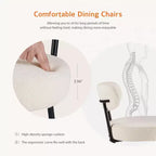 Chaises de salle à manger modernes Okak (lot de 2) avec cadre en métal, chaises de salle à manger rembourrées avec dossier, chaises de salle à manger pour salle à manger