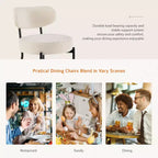 Chaises de salle à manger modernes Okak (lot de 2) avec cadre en métal, chaises de salle à manger rembourrées avec dossier, chaises de salle à manger pour salle à manger