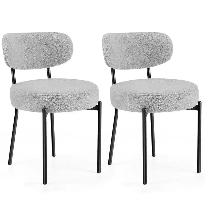 Chaises de salle à manger modernes Okak (lot de 2) avec cadre en métal, chaises de salle à manger rembourrées avec dossier, chaises de salle à manger pour salle à manger