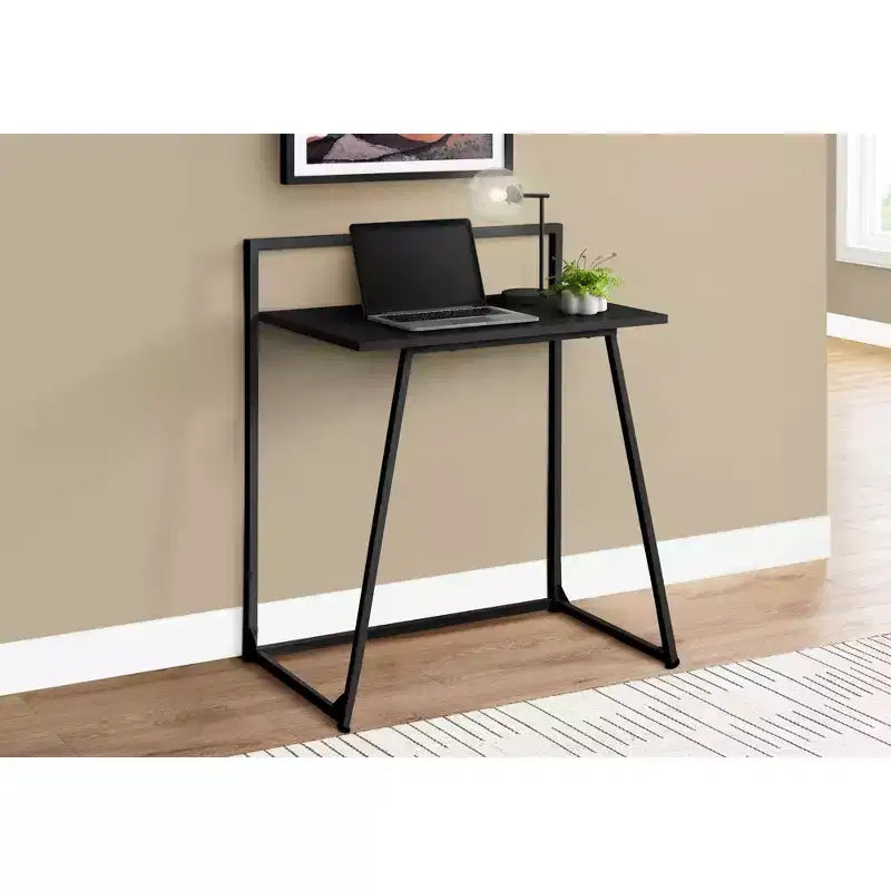 TUYOHW 30 Bureau d'ordinateur, Bureau moderne avec plateau stratifié, cadre en métal, poste de travail pour petits espaces, bureau pour ordinateur portable pour bureau à domicile, étude, chambre à coucher
