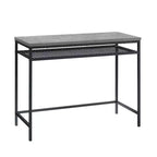 TUYOHW Bureau moderne 40 pour la maison, avec étagère inférieure réglable, cadre en métal, bureau de travail pour la maison, le bureau, les études, les petits espaces, gris