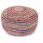 Grand pouf rond bohème contemporain Mattise