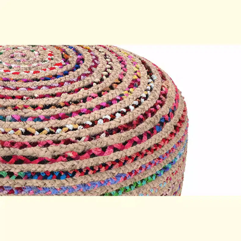 Grand pouf rond bohème contemporain Mattise