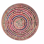 Grand pouf rond bohème contemporain Mattise