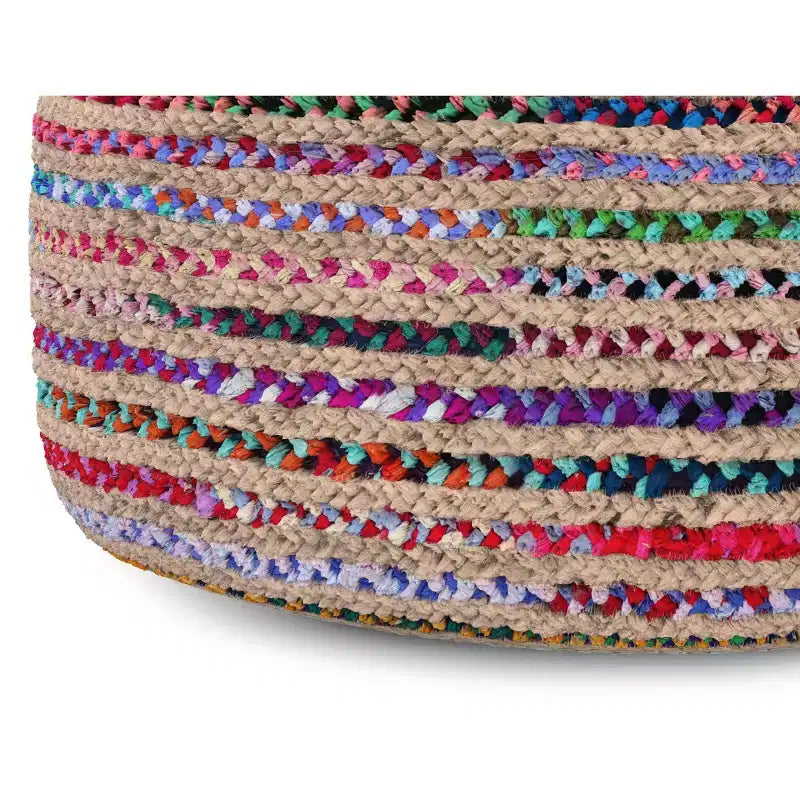 Grand pouf rond bohème contemporain Mattise