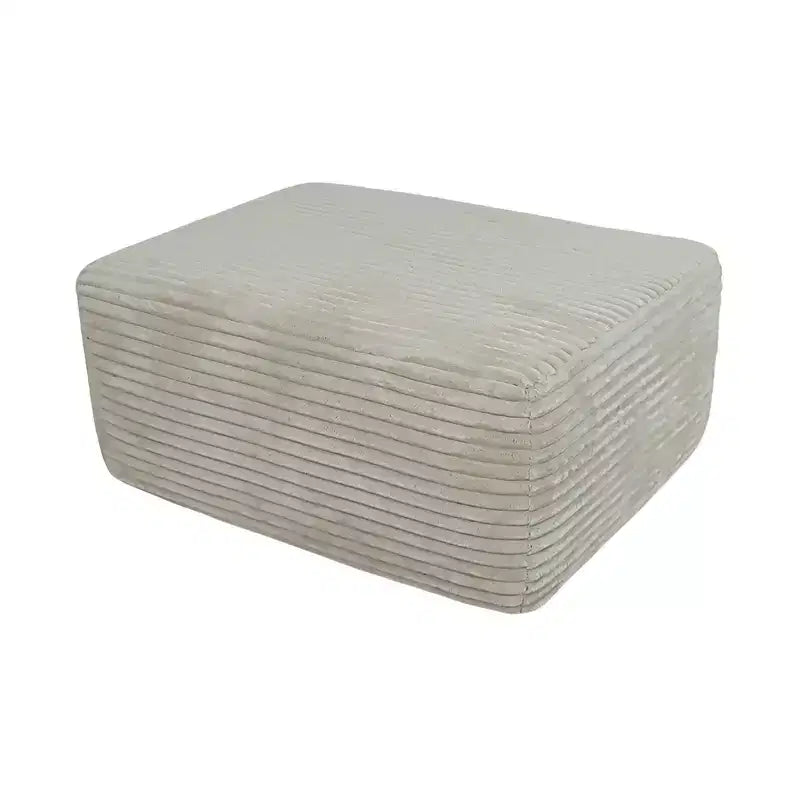 AEELLEEA Pouf en peluche, repose-pieds rembourré, pouf nuage, canapé modulaire confortable et offrant un bon maintien pour salon, beige