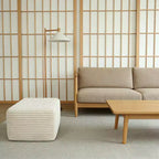 AEELLEEA Pouf en peluche, repose-pieds rembourré, pouf nuage, canapé modulaire confortable et offrant un bon maintien pour salon, beige