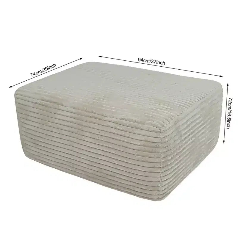 AEELLEEA Pouf en peluche, repose-pieds rembourré, pouf nuage, canapé modulaire confortable et offrant un bon maintien pour salon, beige