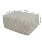 AEELLEEA Pouf en peluche, repose-pieds rembourré, pouf nuage, canapé modulaire confortable et offrant un bon maintien pour salon, beige