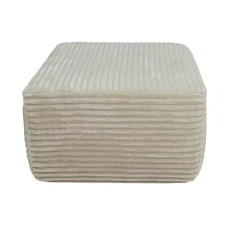 AEELLEEA Pouf en peluche, repose-pieds rembourré, pouf nuage, canapé modulaire confortable et offrant un bon maintien pour salon, beige