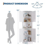 Meuble d'angle de ferme de 65 po avec éclairage DEL, meuble de rangement d'exposition autoportant avec porte de grange, 5 étagères et ports USB et prises de courant