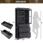 Meuble de rangement de salle de bain 70 Meuble bas autoportant avec 3 tiroirs et étagères réglables, Armoire de cuisine pour salle de bain ou bureau