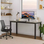 COZONY Grand Bureau d'Ordinateur, Cadre en Métal Noir, Bureau de Gaming Moderne et Simple, Station de Travail pour Étude et Bureau à Domicile