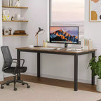 COZONY Grand Bureau d'Ordinateur, Cadre en Métal Noir, Bureau de Gaming Moderne et Simple, Station de Travail pour Étude et Bureau à Domicile
