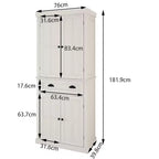 sumyeg 71'' Meuble de Rangement Haut avec Tiroir, 4 Portes et Étagères Réglables pour Cuisine ou Buanderie