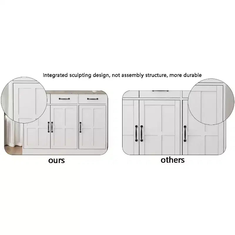 sumyeg 71'' Meuble de Rangement Haut avec Tiroir, 4 Portes et Étagères Réglables pour Cuisine ou Buanderie