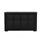 Meuble de rangement de cuisine sumyeg avec porte vitrée pour cellier ou salle à manger