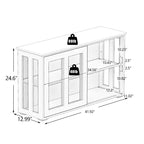Meuble de rangement de cuisine sumyeg avec porte vitrée pour cellier ou salle à manger