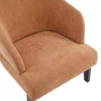 TUYOHW Fauteuil d'appoint moderne avec dossier en forme de tonneau, chaise rembourrée confortable avec 3 pieds en bois massif, fauteuils de salon en forme de tonneau pour le salon, la chambre à coucher
