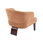 TUYOHW Fauteuil d'appoint moderne avec dossier en forme de tonneau, chaise rembourrée confortable avec 3 pieds en bois massif, fauteuils de salon en forme de tonneau pour le salon, la chambre à coucher