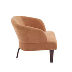 TUYOHW Fauteuil d'appoint moderne avec dossier en forme de tonneau, chaise rembourrée confortable avec 3 pieds en bois massif, fauteuils de salon en forme de tonneau pour le salon, la chambre à coucher
