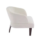TUYOHW Fauteuil d'appoint moderne avec dossier en forme de tonneau, chaise rembourrée confortable avec 3 pieds en bois massif, fauteuils de salon en forme de tonneau pour le salon, la chambre à coucher