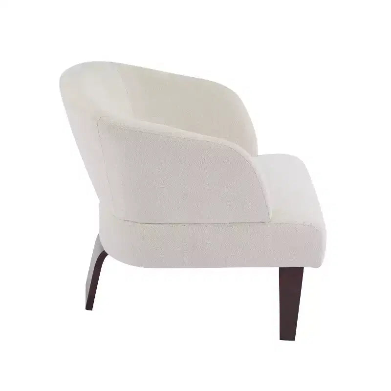 TUYOHW Fauteuil d'appoint moderne avec dossier en forme de tonneau, chaise rembourrée confortable avec 3 pieds en bois massif, fauteuils de salon en forme de tonneau pour le salon, la chambre à coucher