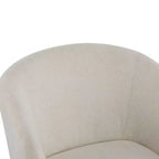 TUYOHW Fauteuil d'appoint moderne avec dossier en forme de tonneau, chaise rembourrée confortable avec 3 pieds en bois massif, fauteuils de salon en forme de tonneau pour le salon, la chambre à coucher
