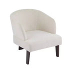 TUYOHW Fauteuil d'appoint moderne avec dossier en forme de tonneau, chaise rembourrée confortable avec 3 pieds en bois massif, fauteuils de salon en forme de tonneau pour le salon, la chambre à coucher
