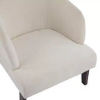 TUYOHW Fauteuil d'appoint moderne avec dossier en forme de tonneau, chaise rembourrée confortable avec 3 pieds en bois massif, fauteuils de salon en forme de tonneau pour le salon, la chambre à coucher