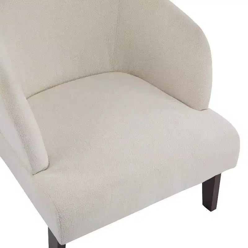 TUYOHW Fauteuil d'appoint moderne avec dossier en forme de tonneau, chaise rembourrée confortable avec 3 pieds en bois massif, fauteuils de salon en forme de tonneau pour le salon, la chambre à coucher