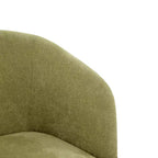 TUYOHW Fauteuil d'appoint moderne avec dossier en forme de tonneau, chaise rembourrée confortable avec 3 pieds en bois massif, fauteuils de salon en forme de tonneau pour le salon, la chambre à coucher
