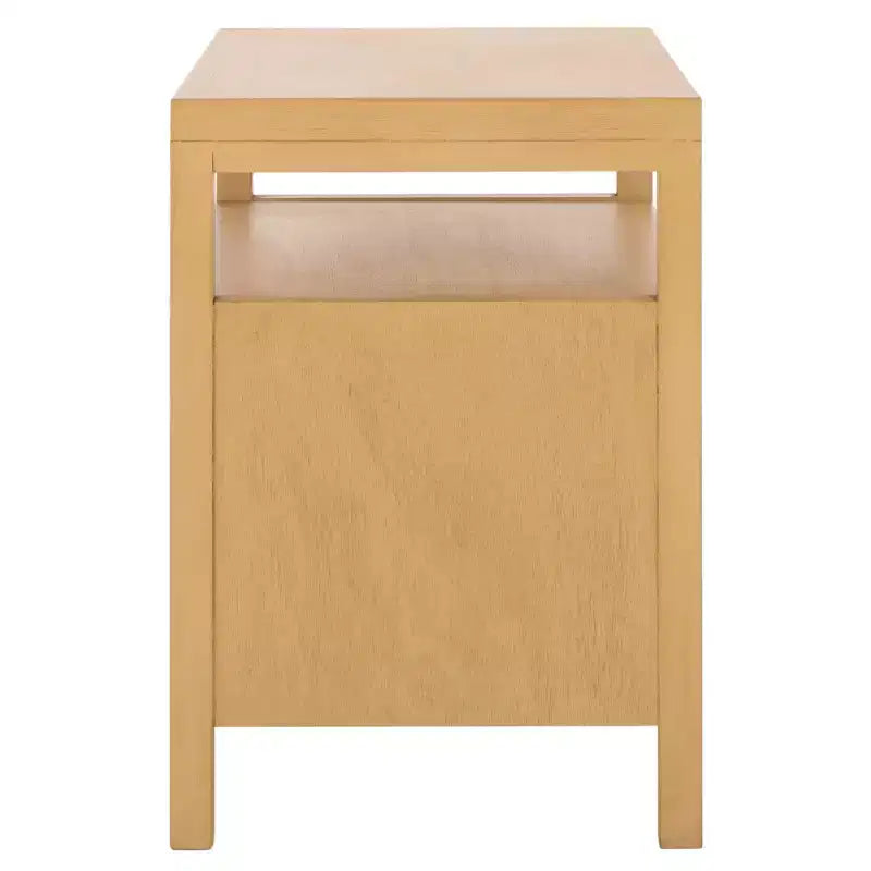 Maruba Table de Chevet 2 Tiroirs 1 Étagère - NST6610 - Naturel - Safavieh