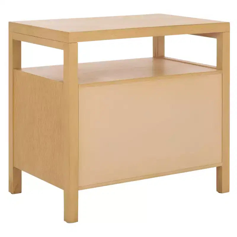 Maruba Table de Chevet 2 Tiroirs 1 Étagère - NST6610 - Naturel - Safavieh