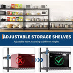 Étagère métallique à 4 niveaux robuste avec roulettes, 24P x 56L x 75H, capacité de 2200 livres, étagère de rangement métallique réglable, étagères industrielles