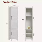 Armoire de rangement avec 2 portes, armoire en bois de 183 cm avec tringle à vêtements, armoire étroite et haute pour chambre à coucher