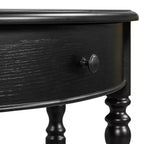 Console de salon Whisen Farmhouse Half Moon, Table d'appoint rustique, Table de canapé pour entrée avec tiroir et étagère