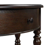 Console de salon Whisen Farmhouse Half Moon, Table d'appoint rustique, Table de canapé pour entrée avec tiroir et étagère